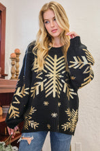 Загрузить изображение в средство просмотра галереи, And The Why Foil Snowflake Knit Sweater
