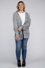 Cargar imagen en el visor de la galería, Zenana Plus Size Open Front Waffle Knit Cardigan
