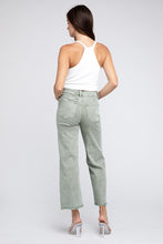 Load image into Gallery viewer, Zenana Frayed Raw Hem Straight Leg Acid Washed Denim Jeans
