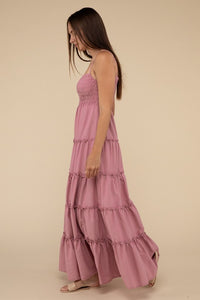 Zenana Smocked Tiered Maxi Dress