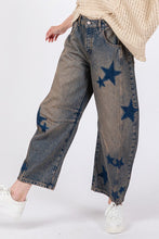 Carregar imagem no visualizador da galeria, SAGE + FIG Blue Star Washed Denim Wide Leg Jeans
