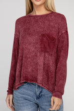 Load image into Gallery viewer, Zenana Stone Washed Soft Ribbed Oversized Relaxed Fit Top
