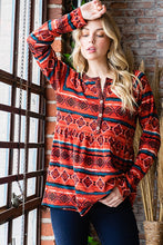 Carregar imagem no visualizador da galeria, Heimish Aztec Button Detailed Babydoll Top
