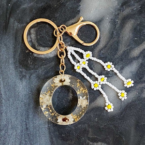 Baby Daisy Initial Key Chain