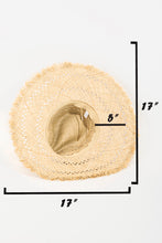 Carica l&#39;immagine nel visualizzatore di Gallery, Fame Openwork Raw Hem Weave Hat
