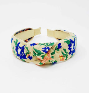 Ellison and Young French Floral Embroidered Headband