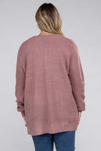 Cargar imagen en el visor de la galería, Zenana Plus Size Open Front Waffle Knit Cardigan
