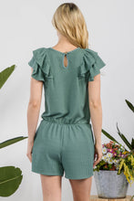 Load image into Gallery viewer, Celeste Double Ruffle Ribbed Knit Romper
