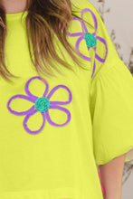 Load image into Gallery viewer, ODDI Flower Embroidered Detailed Top
