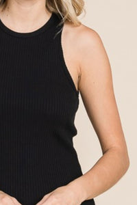 Culture Code Black Ribbed Knit Tank Top