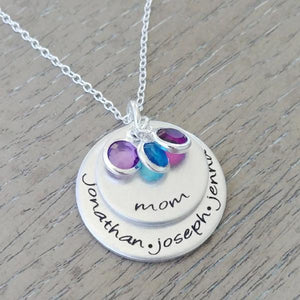 Personalized Birthstone Mom Necklace