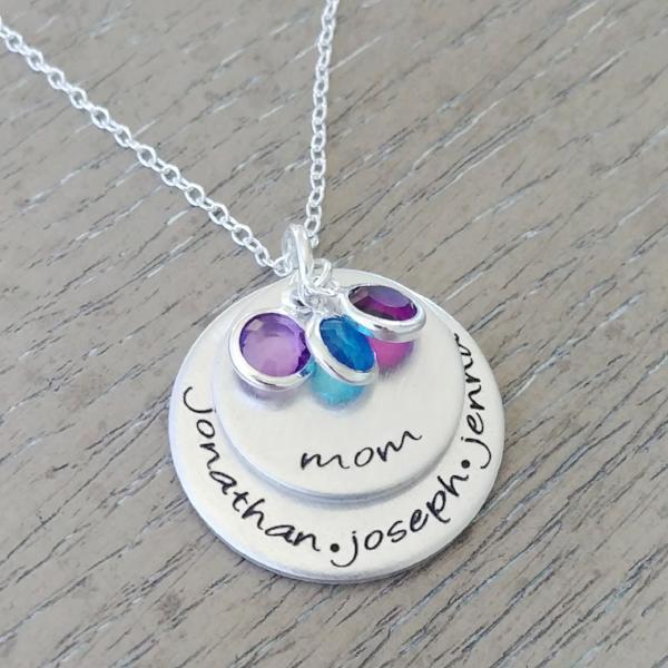 Personalized Birthstone Mom Necklace