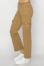 Ladda upp bild till gallerivisning, Risen Mocha Brown Denim Cargo Jeans
