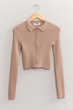 Ladda upp bild till gallerivisning, HYFVE Double Zip Cropped Ribbed Knit Cardigan
