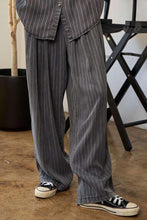 Carregar imagem no visualizador da galeria, Stripe Button Down Shirt and Long Pants Set
