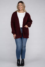 Carregar imagem no visualizador da galeria, Zenana Plus Size Open Front Waffle Knit Cardigan
