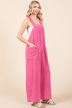 Load image into Gallery viewer, Culture Code Pink Sleeveless Wide Leg Overalls
