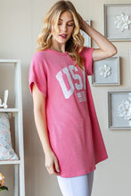 Cargar imagen en el visor de la galería, Heimish USA Graphic Short Sleeve Ribbed Knit Top
