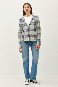 Be Cool Plaid Patch Pocket Soft Woven Jacket