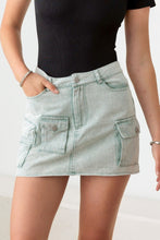 Load image into Gallery viewer, Le Lis High Waist Cargo Denim Mini Skirt
