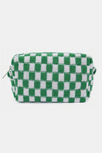 Carregar imagem no visualizador da galeria, Zenana Checkered Pattern Knitted Cosmetic Pouch
