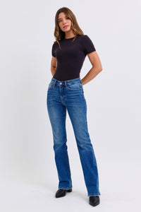 Judy Blue Mid Rise Blue Wash Denim Bootcut Jeans