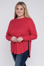 Load image into Gallery viewer, Zenana Plus Size Melange Baby Waffle Long Sleeve Top
