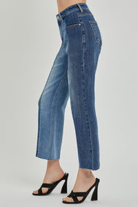 RISEN Mid Rise Two Tone Blue Denim Jeans