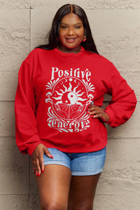 Simply Love POSITIVE ENERGY Graphic Sweatshirt