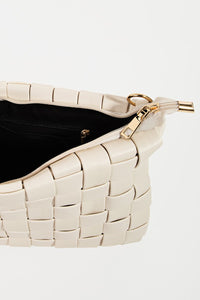 Fame Woven Vegan Leather Crossbody Bag