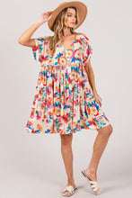 Load image into Gallery viewer, SAGE + FIG Vibrant Floral Button Down Short Sleeve Dress
