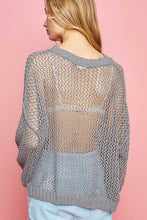 Load image into Gallery viewer, POL Star Patch Long Sleeve Netted Knit Top
