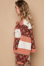 Carregar imagem no visualizador da galeria, POL Washed Jacquard Color Block Shacket
