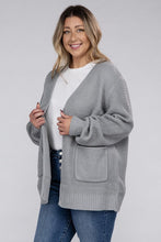 Cargar imagen en el visor de la galería, Zenana Plus Size Open Front Waffle Knit Cardigan
