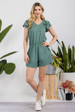 Load image into Gallery viewer, Celeste Double Ruffle Ribbed Knit Romper
