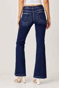 RISEN Low Rise Blue Denim Flared Leg Jeans