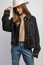 Load image into Gallery viewer, Sweet Generis Embroidered Washed Cotton Jacket
