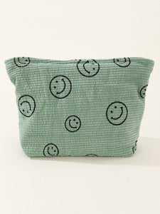 Zenana Corduroy Smile Clutch Bag