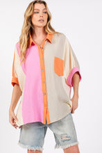 Load image into Gallery viewer, SAGE + FIG Color Block Button Down Shirt
