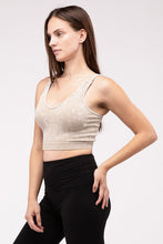 Carregar imagem no visualizador da galeria, Zenana Washed Ribbed Cropped Tank Top
