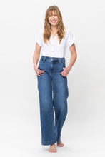 Cargar imagen en el visor de la galería, Judy Blue Double Button Wide Leg Blue Denim Jeans
