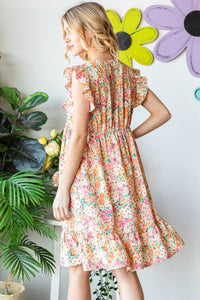 Heimish Floral Butterfly Sleeve Dress