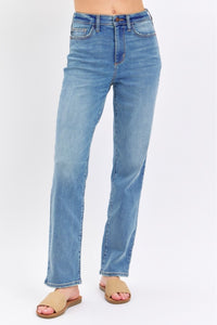 Judy Blue High Waisted Blue Denim Straight Leg Jeans