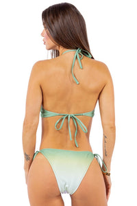 Mermaid Swimwear Ombre Tie Back One Piece Monokini