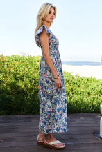 Ladda upp bild till gallerivisning, Davi &amp; Dani Vintage Garden Floral Flutter Sleeve Smocked Dress
