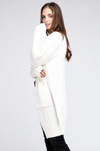 Bibi Twist Knitted Open Front Cardigan