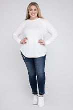 Load image into Gallery viewer, Zenana Plus Size Melange Baby Waffle Long Sleeve Top
