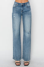 Load image into Gallery viewer, RISEN High Waist Distressed Wide Leg Jeans
