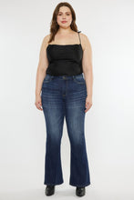 Ladda upp bild till gallerivisning, Kancan Mid Rise Dark Blue Washed Denim Flared Leg Jeans
