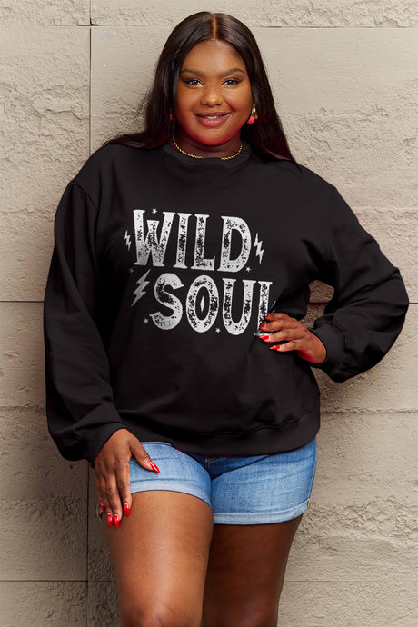 Simply Love WILD SOUL Graphic Sweatshirt